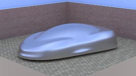 Rendering of automotive shape