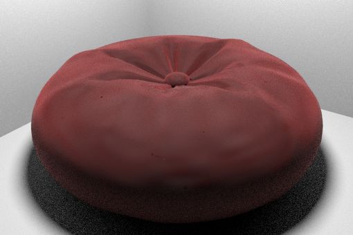 Dark velvet cushion