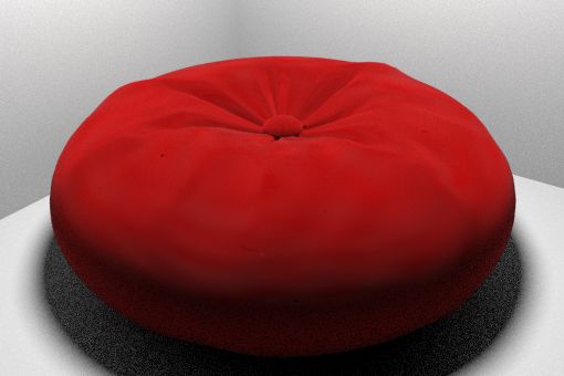 Bright velvet cushion