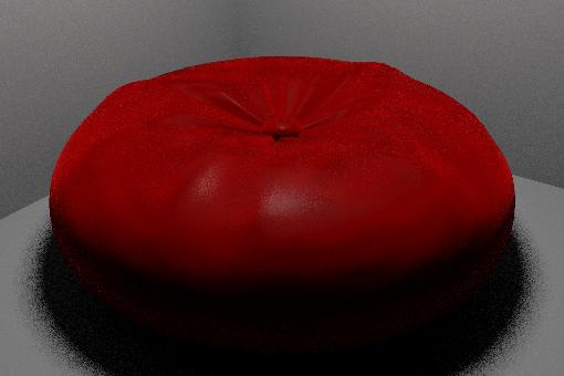 Bright velvet cushion