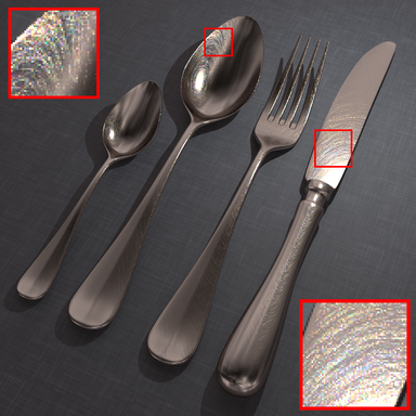 scratched cutlery scene